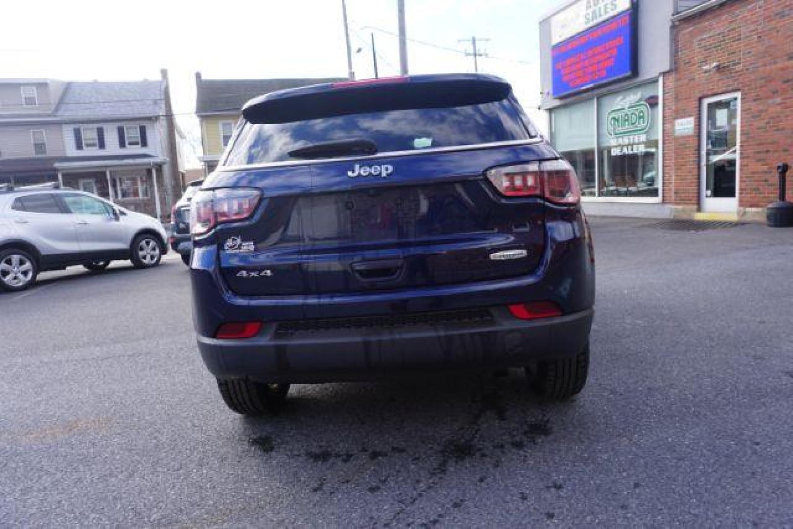 2018 Jazz Blue Pearl Coat/Black Clear Coat /leather Jeep Compass Latitude 4WD (3C4NJDBB3JT) with an 2.4L L4 DOHC 16V engine, located at 312 Centre Ave, Schuylkill Haven, PA, 17972, (570) 593-5278, 40.638130, -76.177383 - luggage rack - Photo#14