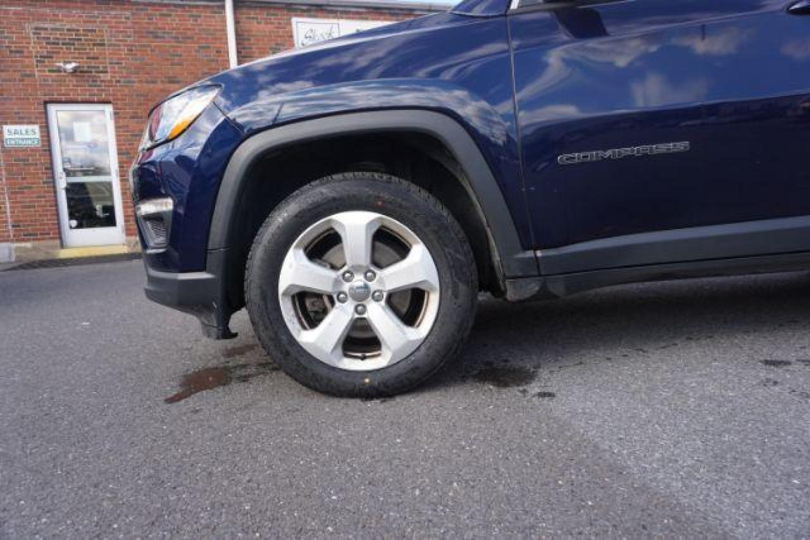 2018 Jazz Blue Pearl Coat/Black Clear Coat /leather Jeep Compass Latitude 4WD (3C4NJDBB3JT) with an 2.4L L4 DOHC 16V engine, located at 312 Centre Ave, Schuylkill Haven, PA, 17972, (570) 593-5278, 40.638130, -76.177383 - luggage rack - Photo#18