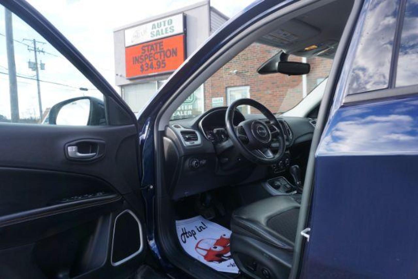 2018 Jazz Blue Pearl Coat/Black Clear Coat /leather Jeep Compass Latitude 4WD (3C4NJDBB3JT) with an 2.4L L4 DOHC 16V engine, located at 312 Centre Ave, Schuylkill Haven, PA, 17972, (570) 593-5278, 40.638130, -76.177383 - luggage rack - Photo#22