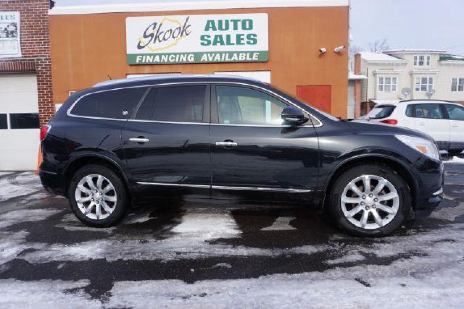 2015 Carbon Black Metallic /Ebony Buick Enclave Premium AWD (5GAKVCKD7FJ) with an 3.6L V6 DOHC 24V engine, 6-Speed Automatic Overdrive transmission, located at 312 Centre Ave, Schuylkill Haven, PA, 17972, (570) 593-5278, 40.638130, -76.177383 - power sunroof, rear entertainment system, towing pkg - Photo#17