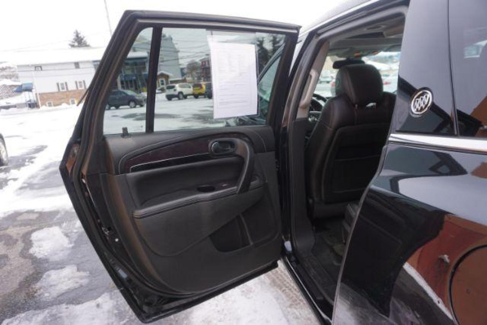 2015 Carbon Black Metallic /Ebony Buick Enclave Premium AWD (5GAKVCKD7FJ) with an 3.6L V6 DOHC 24V engine, 6-Speed Automatic Overdrive transmission, located at 312 Centre Ave, Schuylkill Haven, PA, 17972, (570) 593-5278, 40.638130, -76.177383 - power sunroof, rear entertainment system, towing pkg - Photo#29