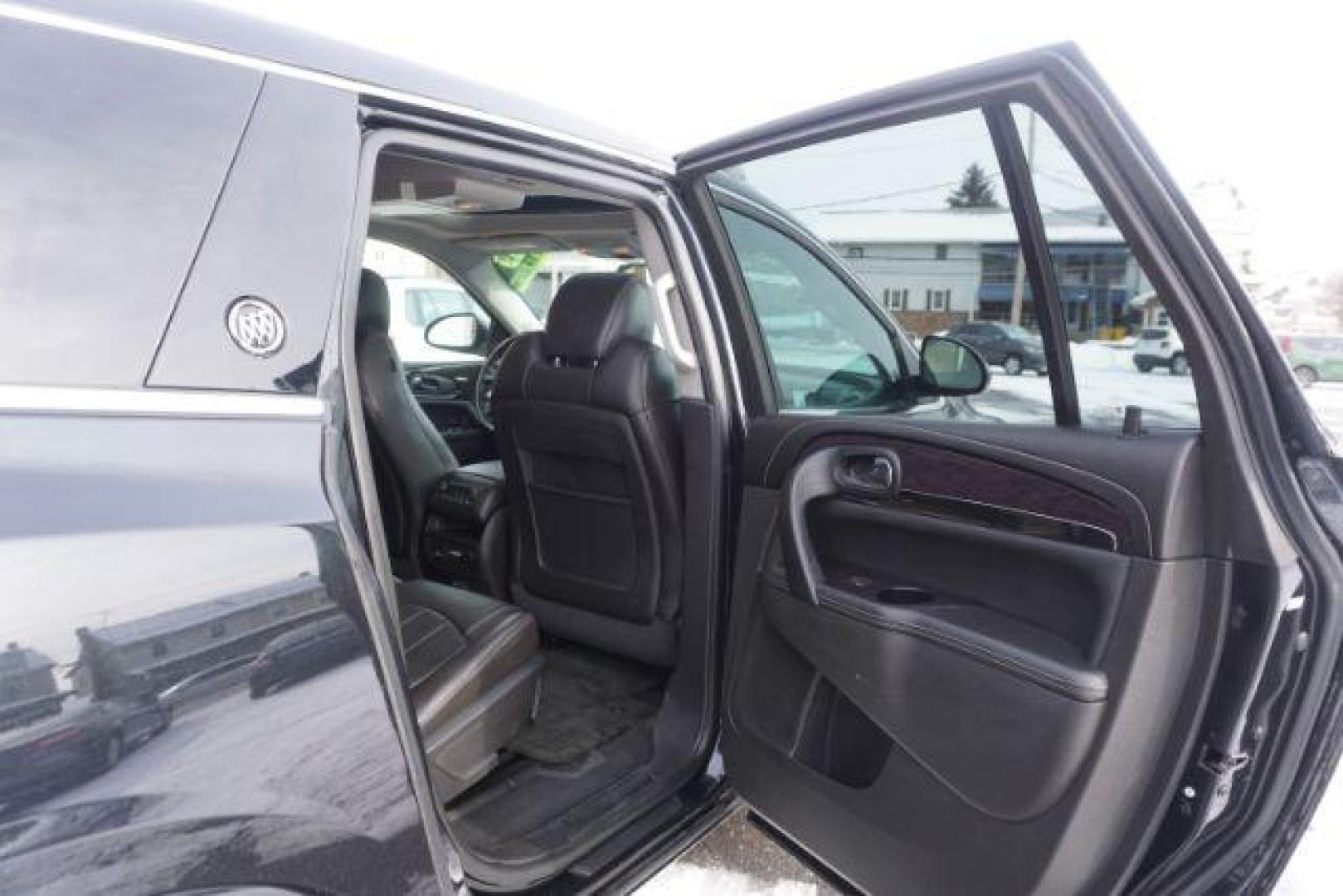 2015 Carbon Black Metallic /Ebony Buick Enclave Premium AWD (5GAKVCKD7FJ) with an 3.6L V6 DOHC 24V engine, 6-Speed Automatic Overdrive transmission, located at 312 Centre Ave, Schuylkill Haven, PA, 17972, (570) 593-5278, 40.638130, -76.177383 - power sunroof, rear entertainment system, towing pkg - Photo#41