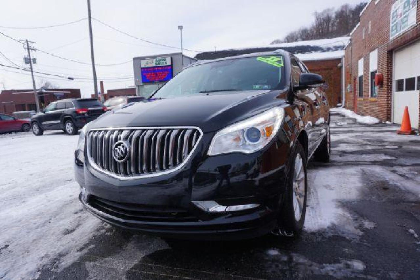 2015 Carbon Black Metallic /Ebony Buick Enclave Premium AWD (5GAKVCKD7FJ) with an 3.6L V6 DOHC 24V engine, 6-Speed Automatic Overdrive transmission, located at 312 Centre Ave, Schuylkill Haven, PA, 17972, (570) 593-5278, 40.638130, -76.177383 - power sunroof, rear entertainment system, towing pkg - Photo#5