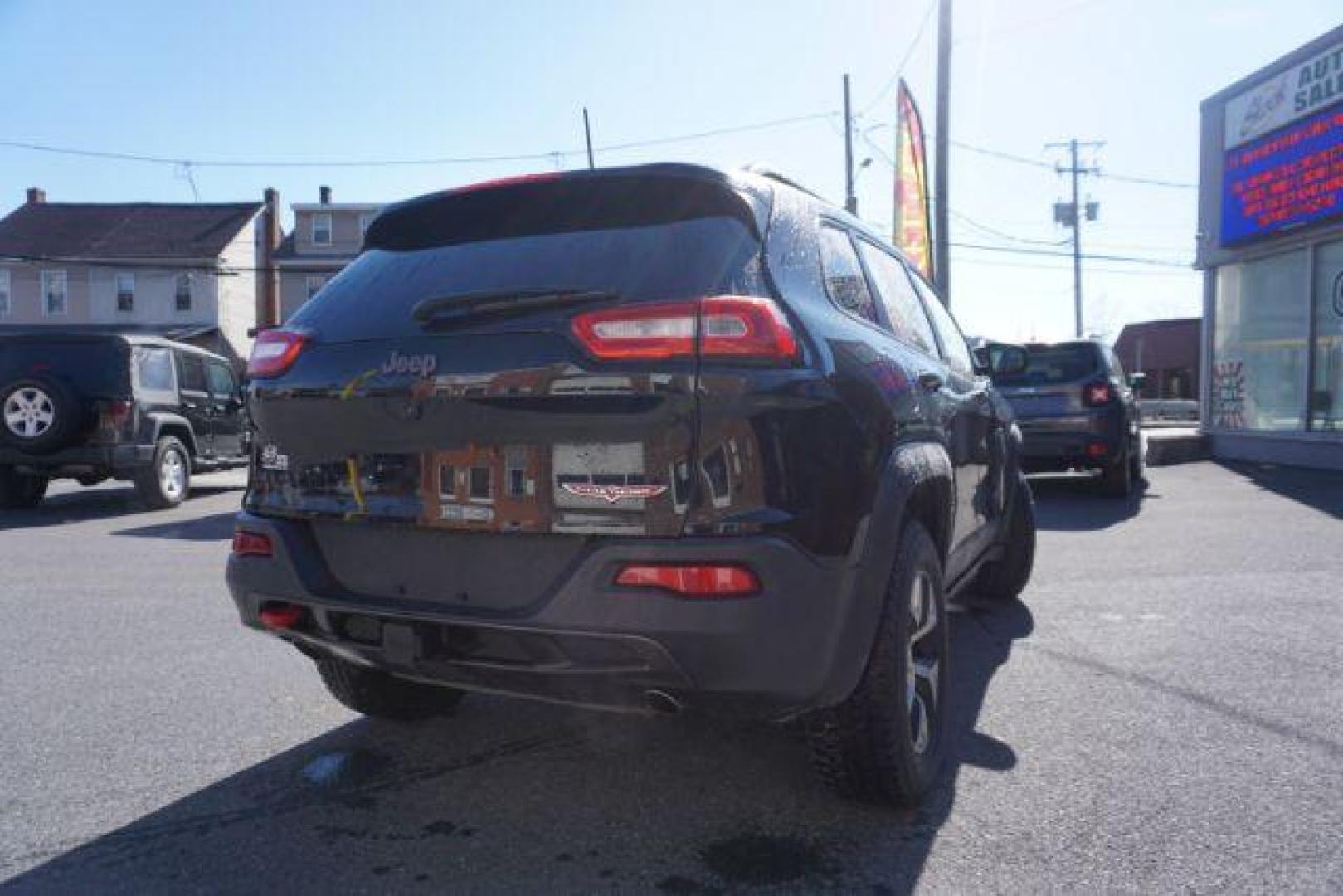 2017 Diamond Black Crystal Pearlcoat /Black Jeep Cherokee Trailhawk 4x4 (1C4PJMBS3HW) with an Pentastar 3.2L V-6 DOHC engine, located at 312 Centre Ave, Schuylkill Haven, PA, 17972, (570) 593-5278, 40.638130, -76.177383 - automatic climate control, heated exterior mirrors, heated front seats, navigation, passive keyless entry, power drivers seat, power liftgate, rear parking sensors, remote engine starter. - Photo#11