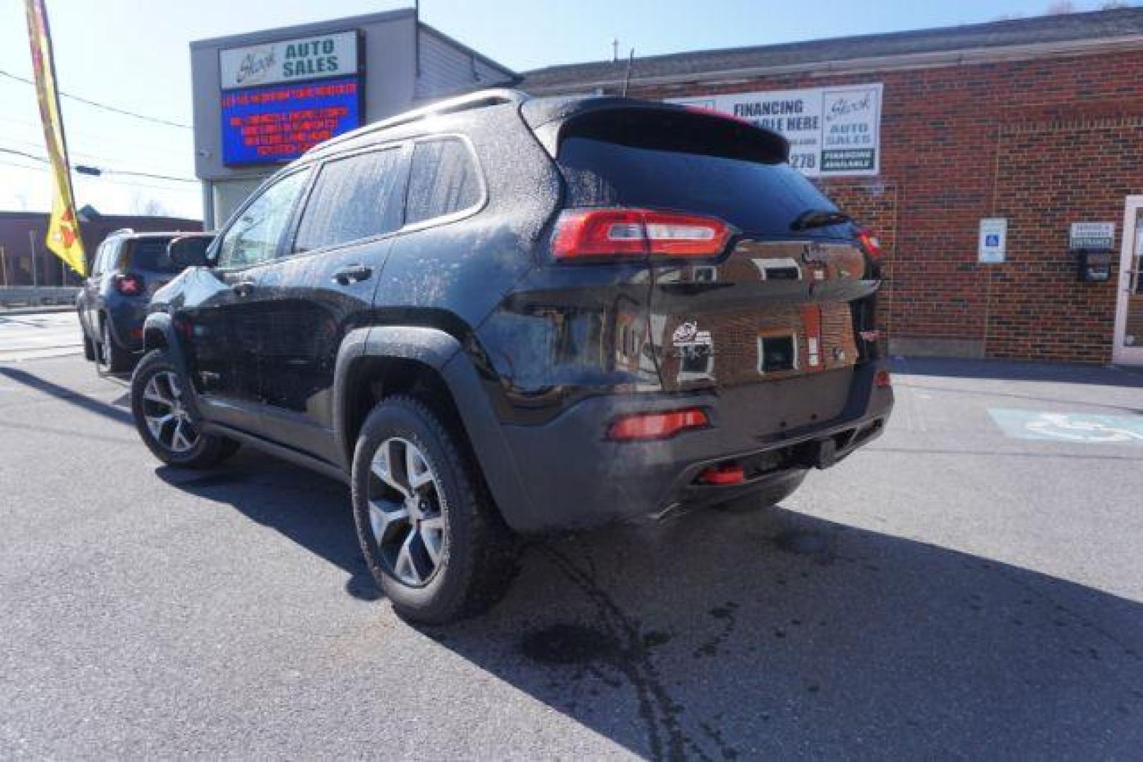 2017 Diamond Black Crystal Pearlcoat /Black Jeep Cherokee Trailhawk 4x4 (1C4PJMBS3HW) with an Pentastar 3.2L V-6 DOHC engine, located at 312 Centre Ave, Schuylkill Haven, PA, 17972, (570) 593-5278, 40.638130, -76.177383 - automatic climate control, heated exterior mirrors, heated front seats, navigation, passive keyless entry, power drivers seat, power liftgate, rear parking sensors, remote engine starter. - Photo#14