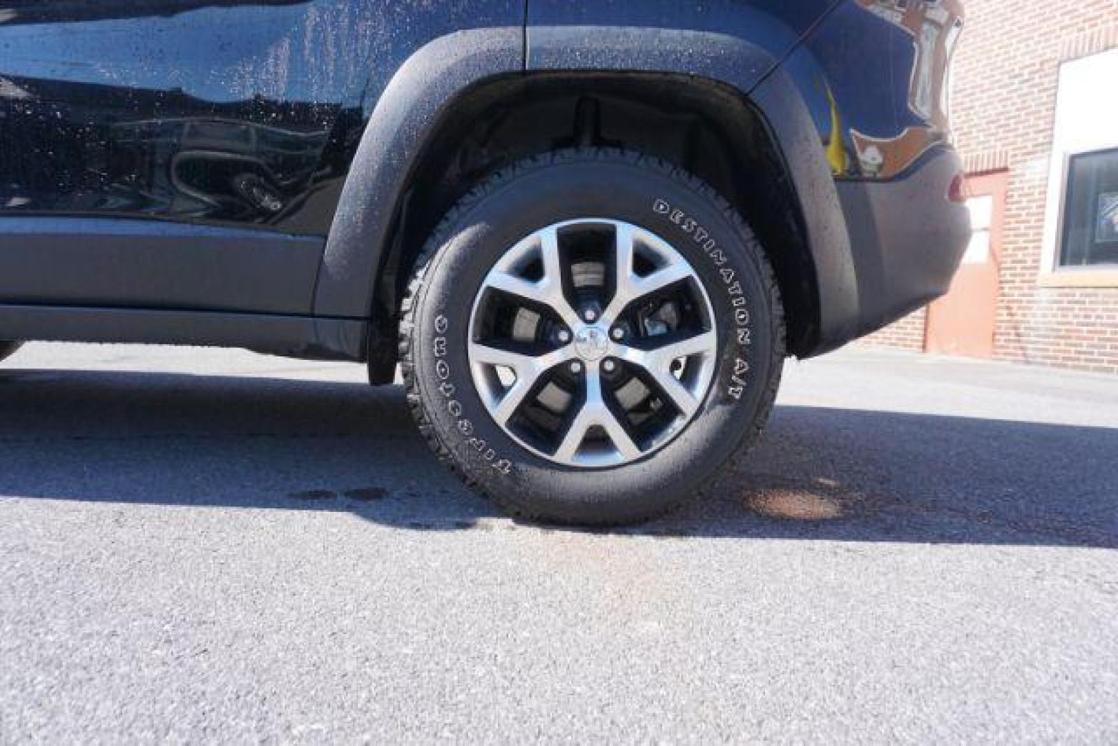 2017 Diamond Black Crystal Pearlcoat /Black Jeep Cherokee Trailhawk 4x4 (1C4PJMBS3HW) with an Pentastar 3.2L V-6 DOHC engine, located at 312 Centre Ave, Schuylkill Haven, PA, 17972, (570) 593-5278, 40.638130, -76.177383 - automatic climate control, heated exterior mirrors, heated front seats, navigation, passive keyless entry, power drivers seat, power liftgate, rear parking sensors, remote engine starter. - Photo#16