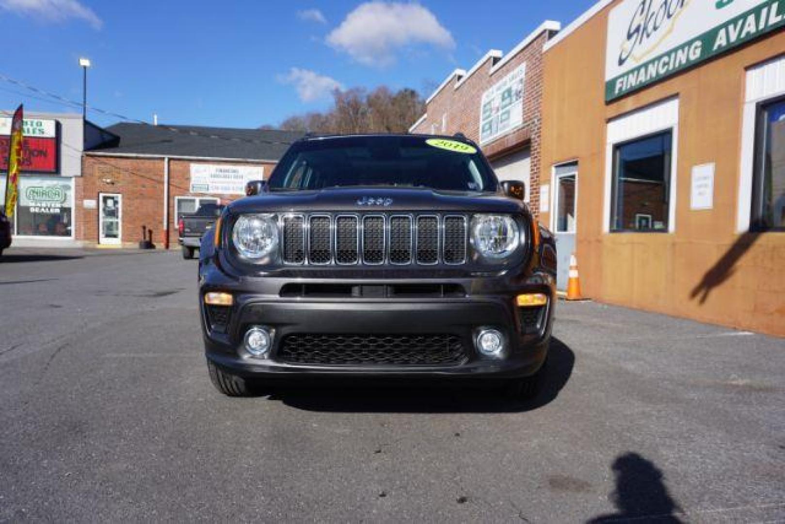 2019 Granite Crystal Metallic Clearcoat /Black Jeep Renegade Latitude 4x4 (ZACNJBBB3KP) with an 1.3L I-4 gasoline direct injection engine, located at 312 Centre Ave, Schuylkill Haven, PA, 17972, (570) 593-5278, 40.638130, -76.177383 - blind spot monitor, collision avoidance, HID headlamps, heated front seats, lane departure warning, luggage rack, navigation, passive keyless entry, power removeable open air sunroof, remote engine starter. - Photo#1