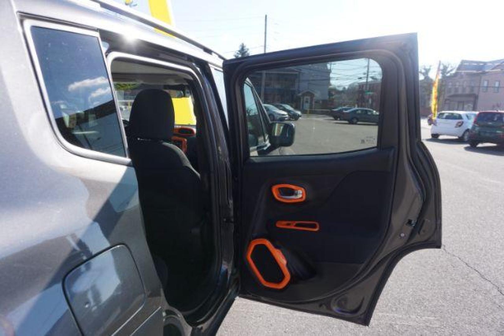 2019 Granite Crystal Metallic Clearcoat /Black Jeep Renegade Latitude 4x4 (ZACNJBBB3KP) with an 1.3L I-4 gasoline direct injection engine, located at 312 Centre Ave, Schuylkill Haven, PA, 17972, (570) 593-5278, 40.638130, -76.177383 - blind spot monitor, collision avoidance, HID headlamps, heated front seats, lane departure warning, luggage rack, navigation, passive keyless entry, power removeable open air sunroof, remote engine starter. - Photo#38