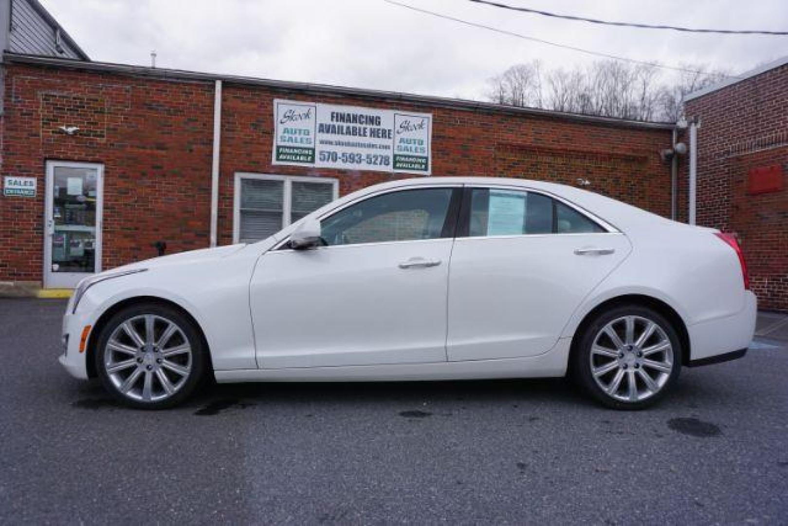 2017 Crystal White Tricoat /Light Neutral w/Jet Black Accents Cadillac ATS Luxury (1G6AH5RX9H0) with an 2L I-4 gasoline direct injection engine, located at 312 Centre Ave, Schuylkill Haven, PA, 17972, (570) 593-5278, 40.638130, -76.177383 - blind spot monitor, collision avoidance, lane departure warning - Photo#13