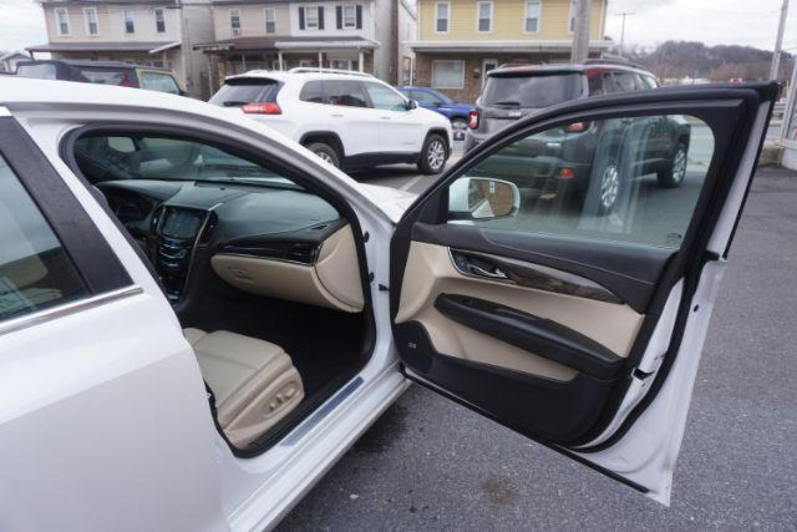 2017 Crystal White Tricoat /Light Neutral w/Jet Black Accents Cadillac ATS Luxury (1G6AH5RX9H0) with an 2L I-4 gasoline direct injection engine, located at 312 Centre Ave, Schuylkill Haven, PA, 17972, (570) 593-5278, 40.638130, -76.177383 - blind spot monitor, collision avoidance, lane departure warning - Photo#46