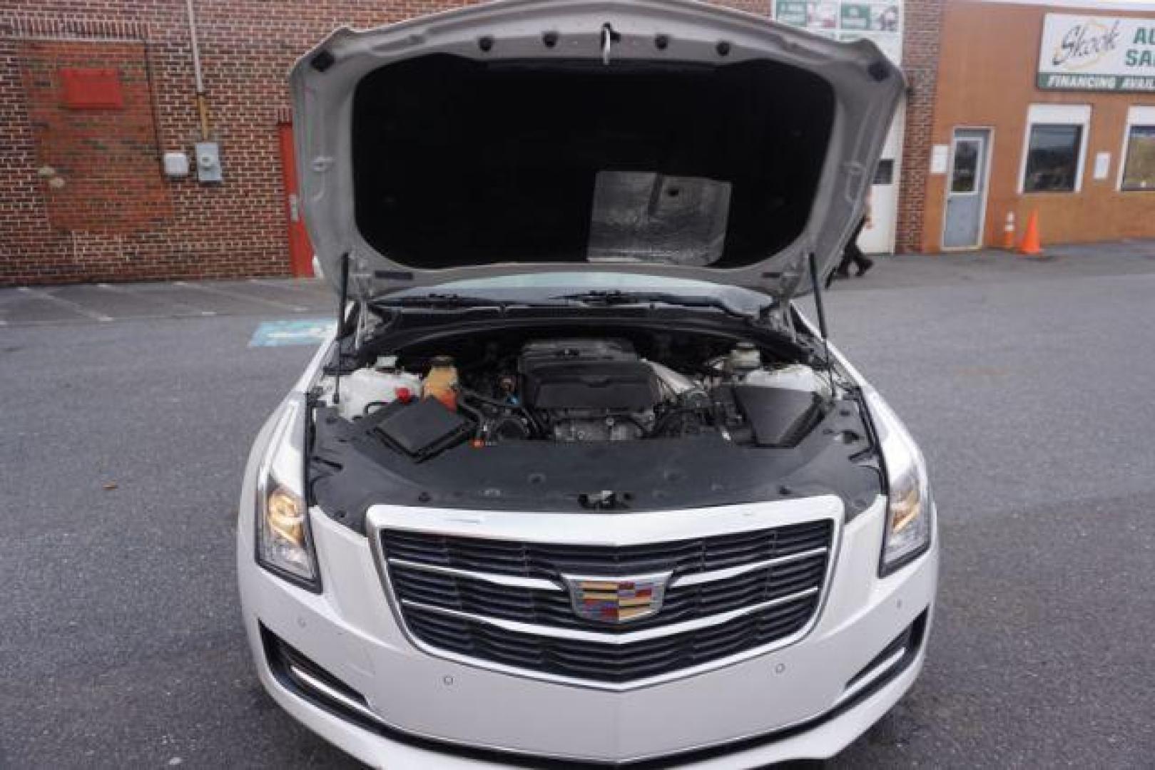 2017 Crystal White Tricoat /Light Neutral w/Jet Black Accents Cadillac ATS Luxury (1G6AH5RX9H0) with an 2L I-4 gasoline direct injection engine, located at 312 Centre Ave, Schuylkill Haven, PA, 17972, (570) 593-5278, 40.638130, -76.177383 - blind spot monitor, collision avoidance, lane departure warning - Photo#53