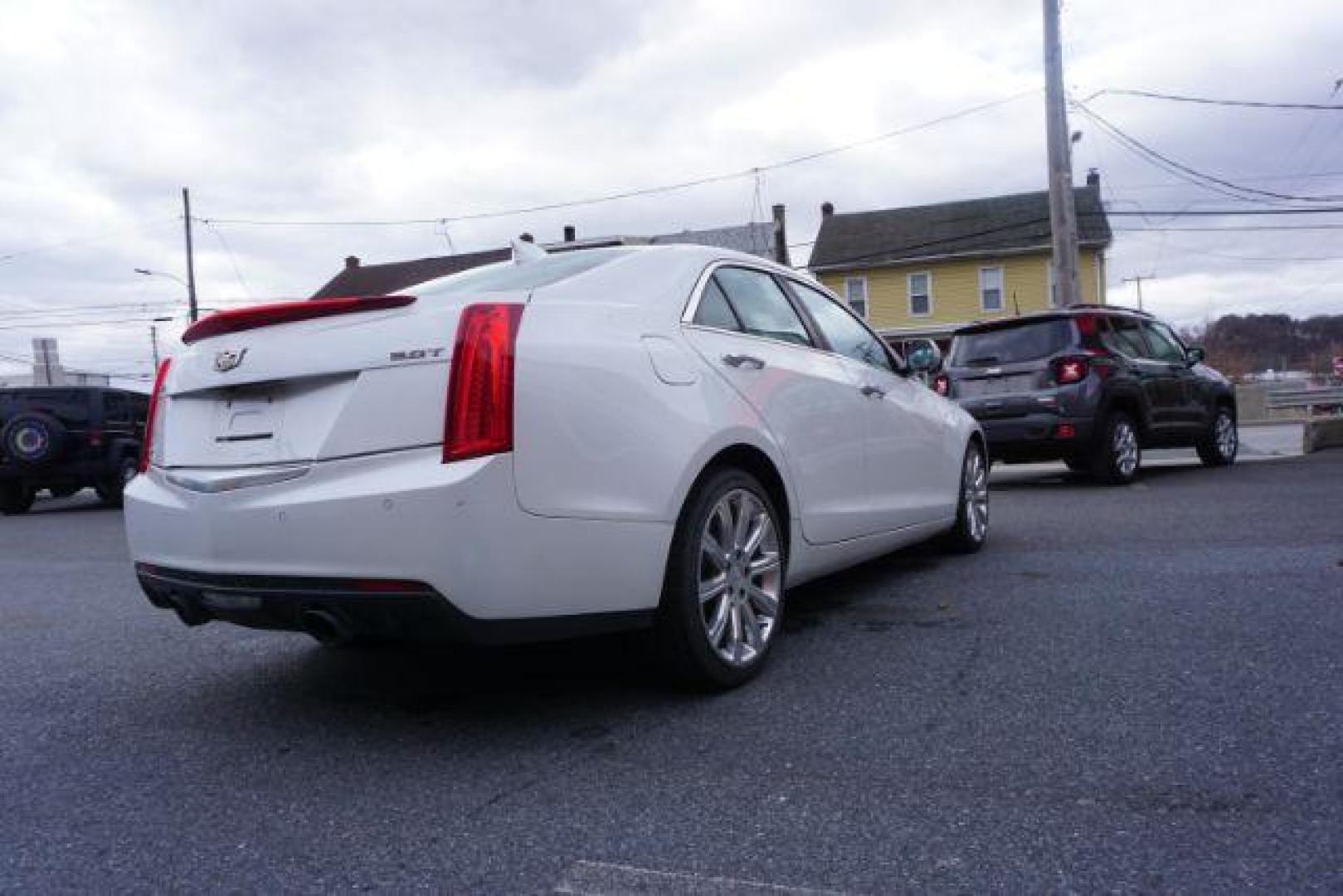 2017 Crystal White Tricoat /Light Neutral w/Jet Black Accents Cadillac ATS Luxury (1G6AH5RX9H0) with an 2L I-4 gasoline direct injection engine, located at 312 Centre Ave, Schuylkill Haven, PA, 17972, (570) 593-5278, 40.638130, -76.177383 - blind spot monitor, collision avoidance, lane departure warning - Photo#8