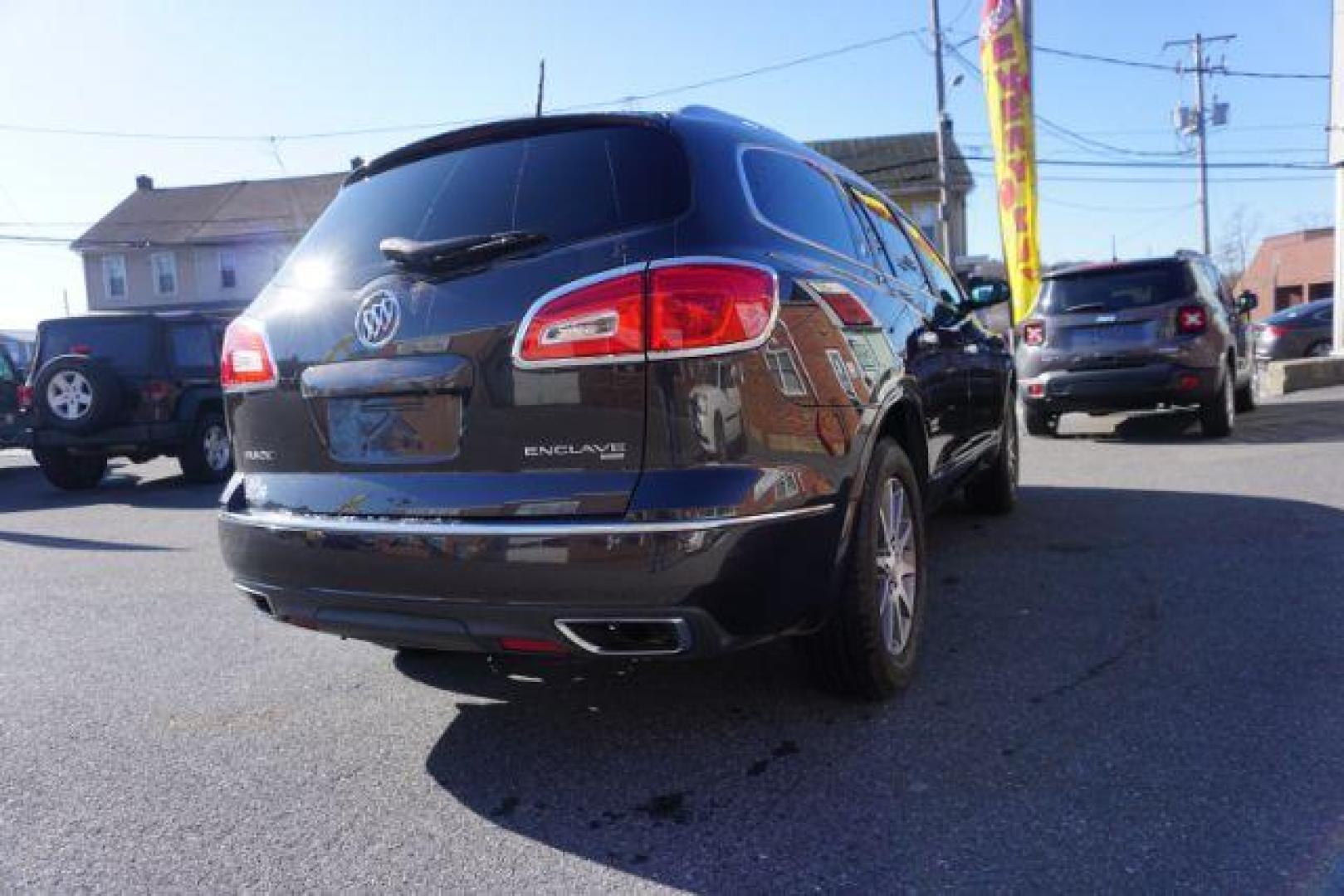 2017 Iridium Metallic /Light Titanium w/Dark Titanium Accents Buick Enclave Leather (5GAKVBKD8HJ) with an 3.6L V-6 gasoline direct injection engine, located at 312 Centre Ave, Schuylkill Haven, PA, 17972, (570) 593-5278, 40.638130, -76.177383 - collision avoidance, lane departure warning, luggage rack, navigation - Photo#9