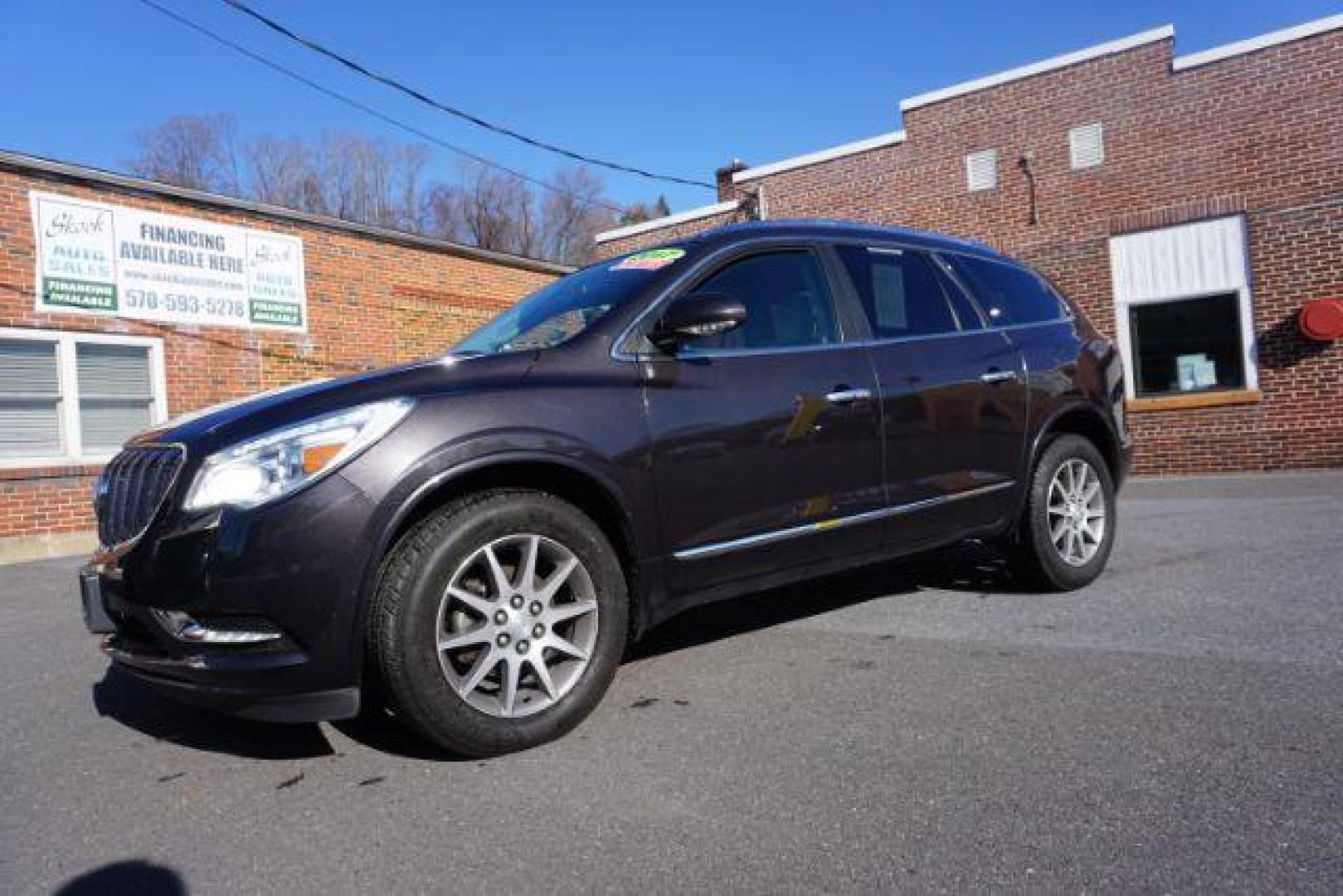 2017 Iridium Metallic /Light Titanium w/Dark Titanium Accents Buick Enclave Leather (5GAKVBKD8HJ) with an 3.6L V-6 gasoline direct injection engine, located at 312 Centre Ave, Schuylkill Haven, PA, 17972, (570) 593-5278, 40.638130, -76.177383 - collision avoidance, lane departure warning, luggage rack, navigation - Photo#1