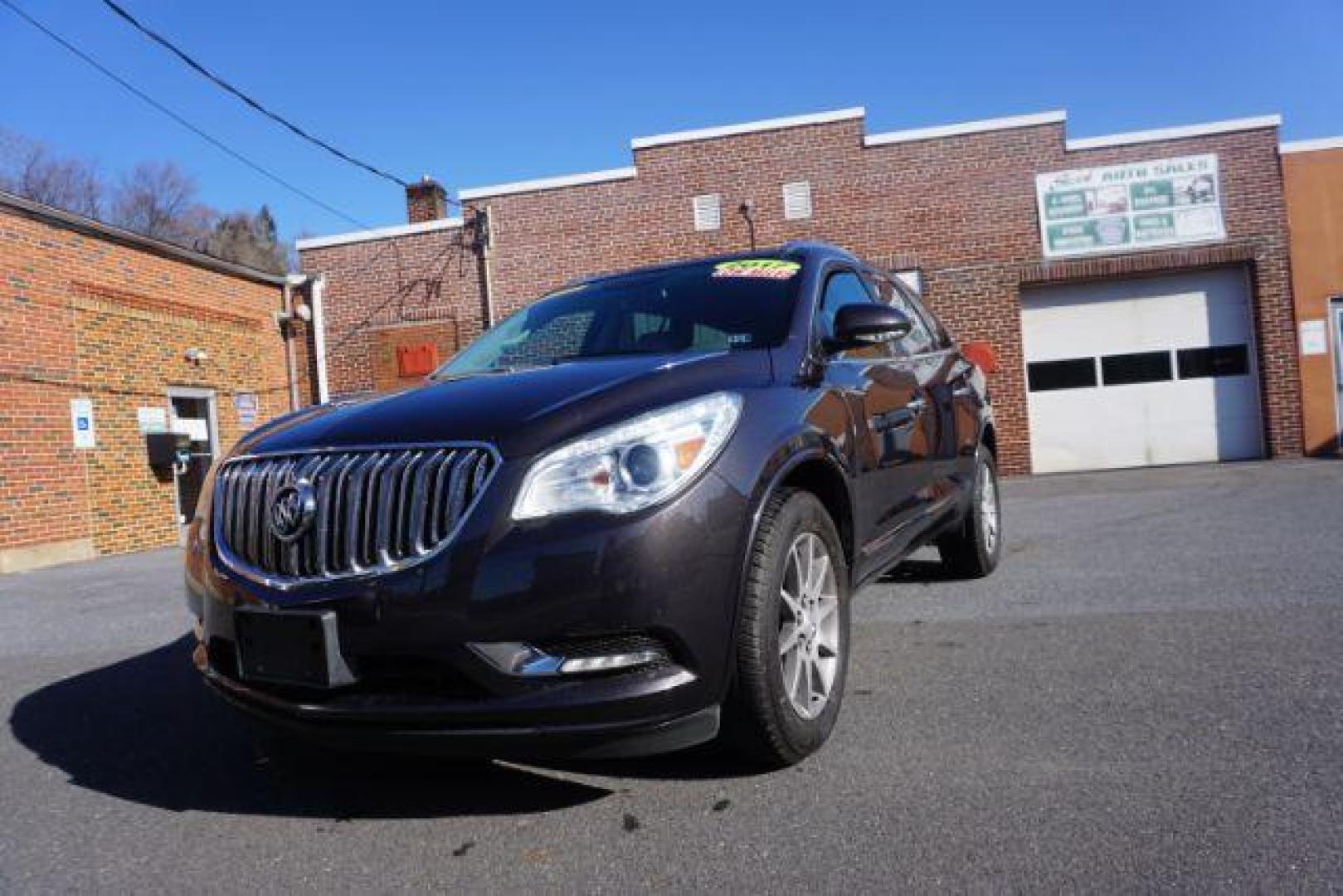 2017 Iridium Metallic /Light Titanium w/Dark Titanium Accents Buick Enclave Leather (5GAKVBKD8HJ) with an 3.6L V-6 gasoline direct injection engine, located at 312 Centre Ave, Schuylkill Haven, PA, 17972, (570) 593-5278, 40.638130, -76.177383 - collision avoidance, lane departure warning, luggage rack, navigation - Photo#2